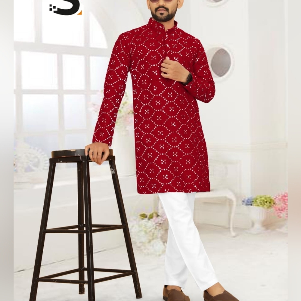 Men's Kurta Pajama For Wedding Long Kurta Navratri clothes for Men's Diwali